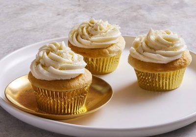 Savory Mimosa Cupcakes with Champagne Frosting