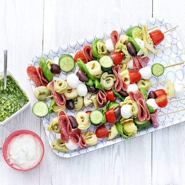Pasta Salad Skewers 
