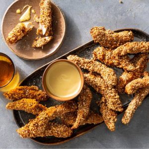 Pretzel-Crusted Chicken Strips