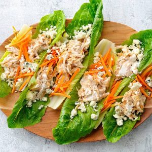 Buffalo Chicken Salad Lettuce Cups