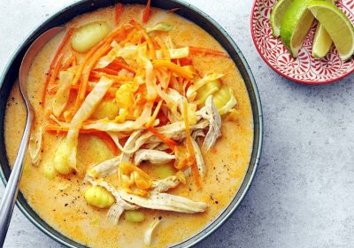 Thai Chicken Soup with Gnocchi Dumplings