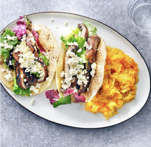 Grilled Mushroom Tacos and Butternut Squash Mash