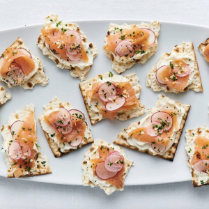 Smoked Salmon and Matzo Appetizer