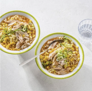 BBQ Chicken Ramen with Corn 