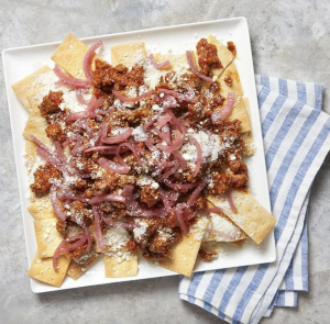 Ragu Nachos with Pickled Onions 