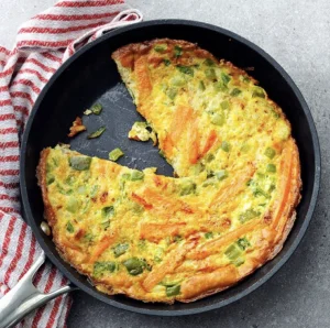 sweet-potato frittata with peppers & onions  