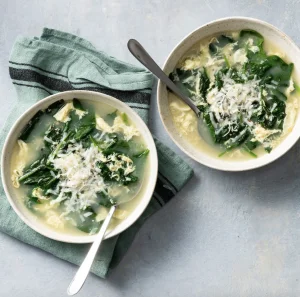Stracciatella Soup with Spinach   