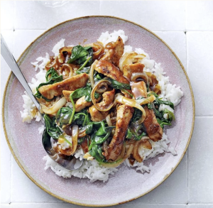 Pork and Spinach Stir-Fry  