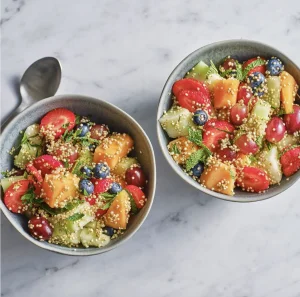 Quinoa Fruit Salad with Lime and Mint
