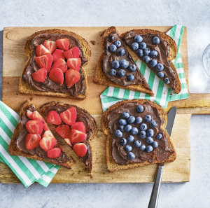 Toast with Chocolate–Pumpkin Seed Spread