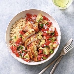 Mojito Chicken with Pineapple Salsa