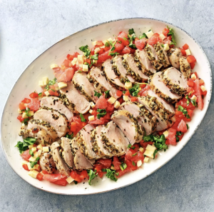 Pork Tenderloin with Jicama-Grapefruit Salsa