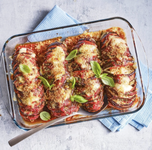 Hasselback Eggplant Parm