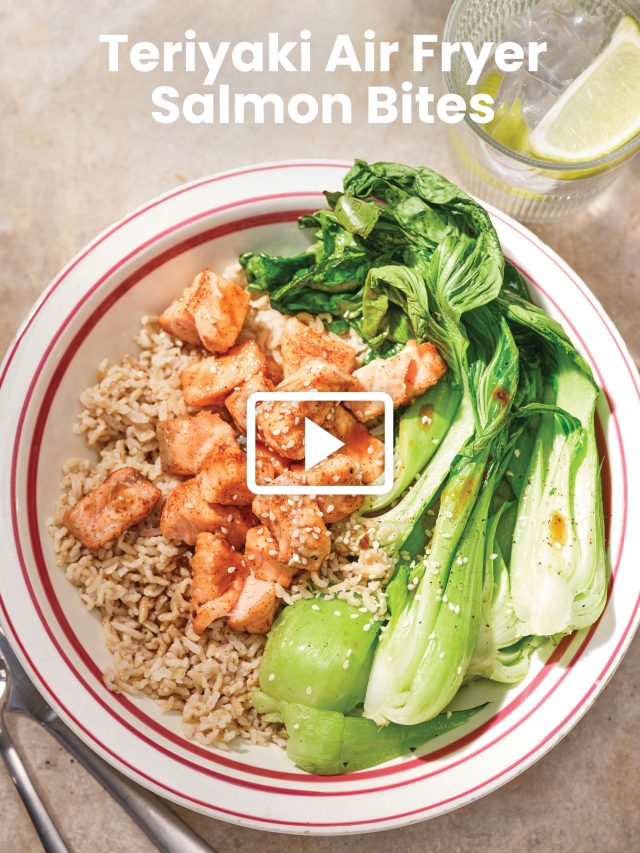 Teriyaki Air Fryer Salmon Bites Savory