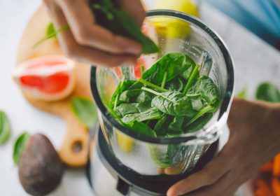Spinach in blender