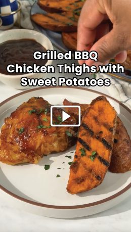 Web-Story-Cover_Grilled BBQ Chicken Thighs with Sweet Potatoes