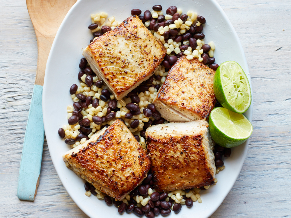 Zesty Mahi Mahi with Corn and Black Beans | Savory