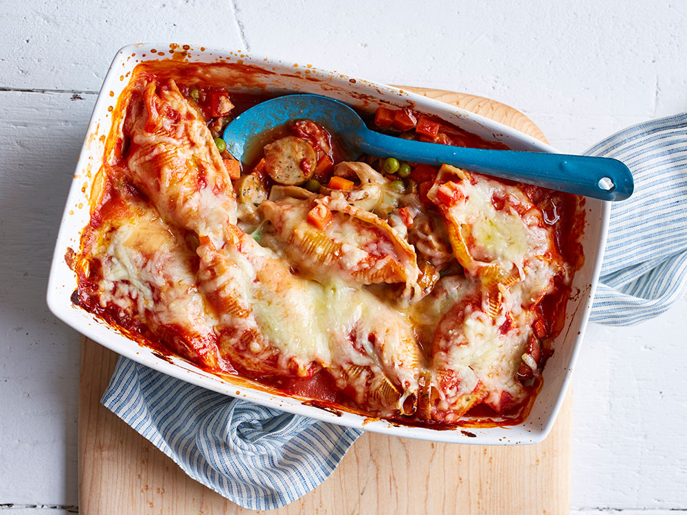 Pasta, Chicken, and Vegetable Bake | Savory