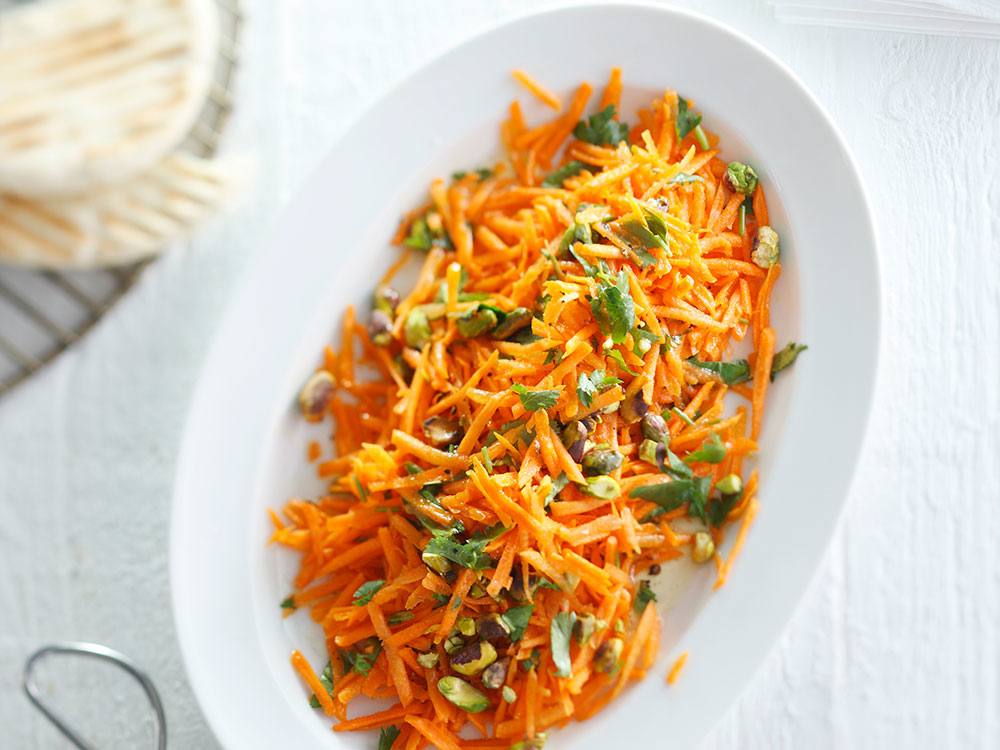 Carrot Salad with Ginger and Pistachios | Savory