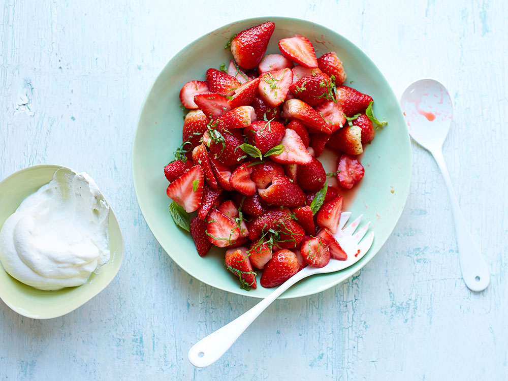 Marinated Strawberries with Lime & Basil Savory