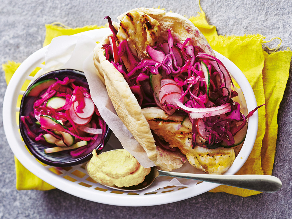 Pita with Chicken and Cabbage | Savory