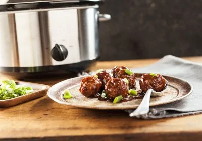 Slow Cooked BBQ Meatballs