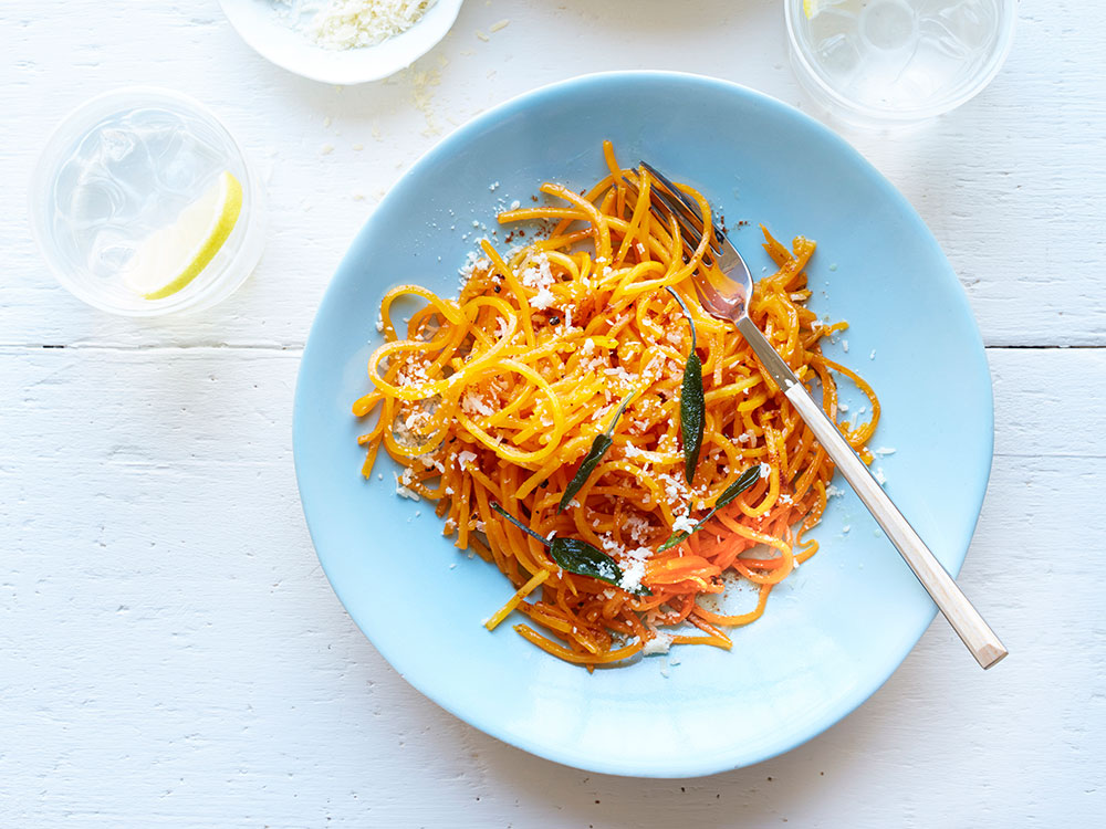 Butternut Squash Noodles with Brown Butter and Sage | Savory