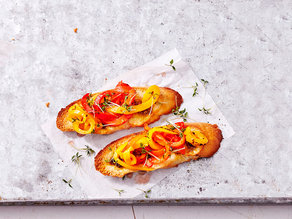 Grilled Pepper Bruschetta | Savory