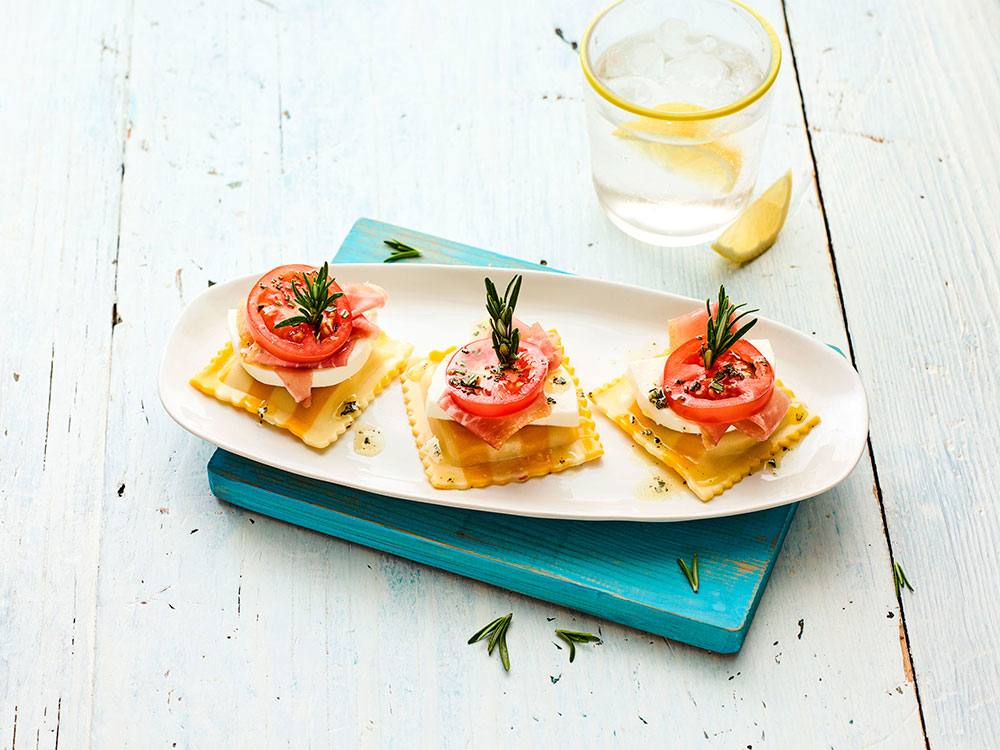 Cheese Ravioli Stacks | Savory