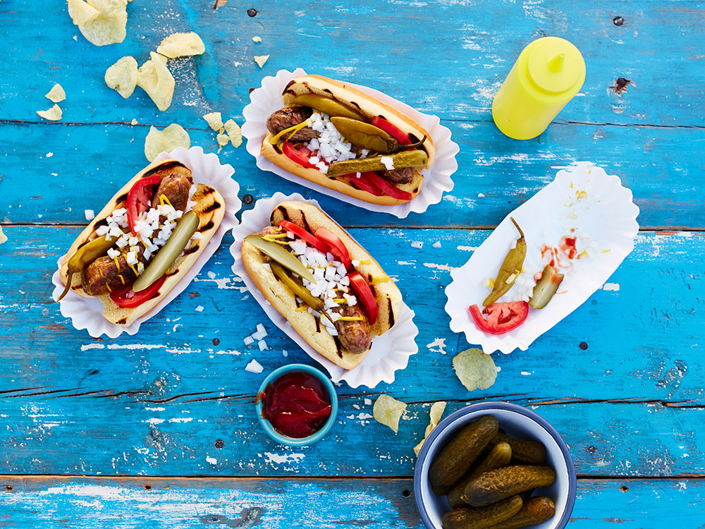 Grilled Sausage and Fixings | Savory