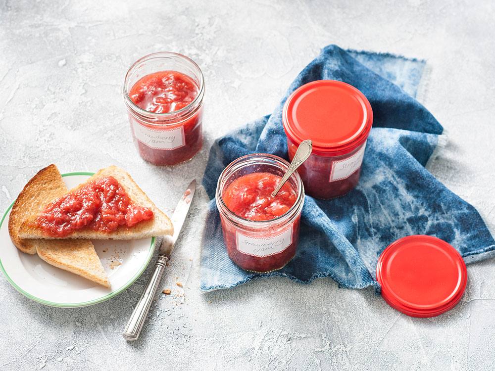 Slow Cooker Strawberry Vanilla Jam Savory