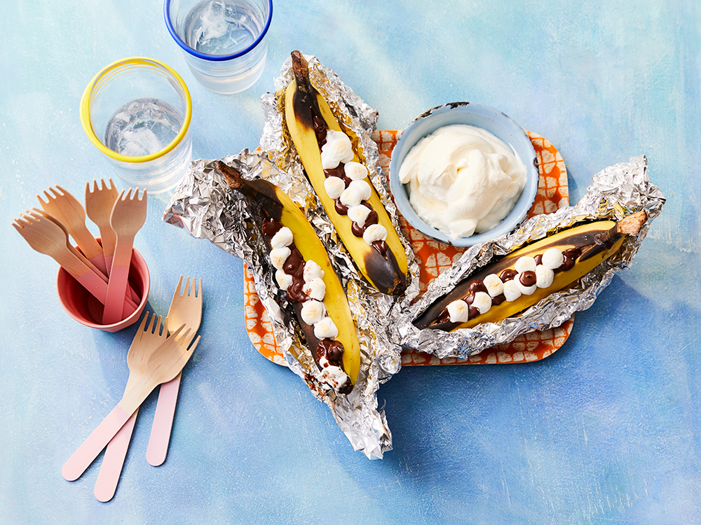 Grilled Banana Splits | Savory