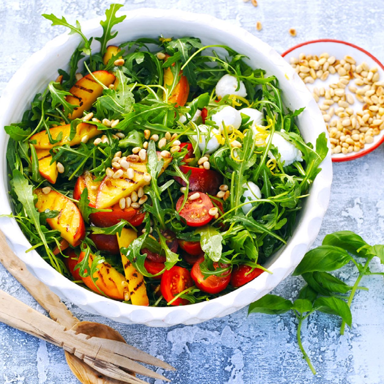 Arugula Salad with Grilled Nectarines Savory