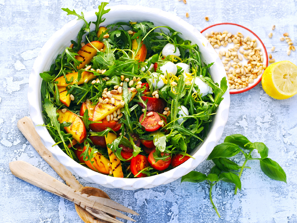 Arugula Salad with Grilled Nectarines | Savory