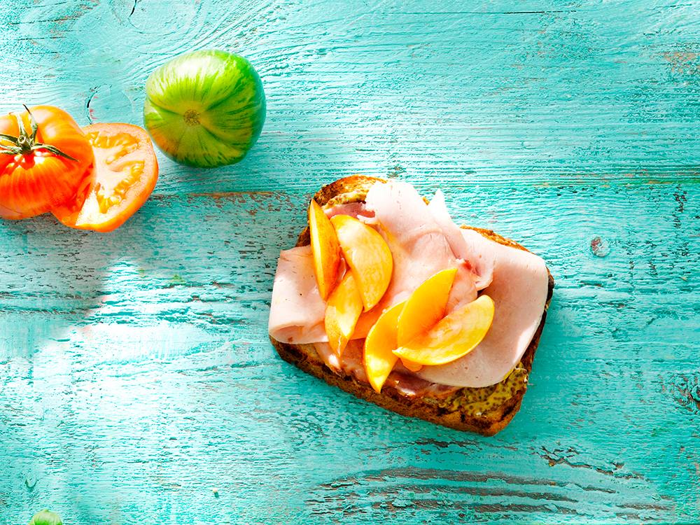 Ham, Honey, and Peach Toast | Savory