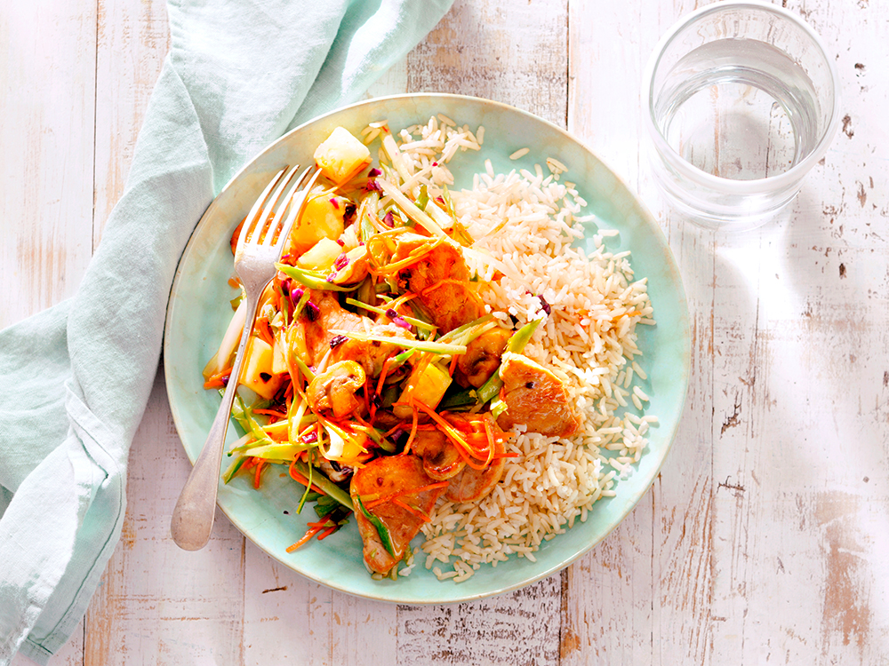 Sweet and Sour Pork Tenderloin with Pineapple | Savory