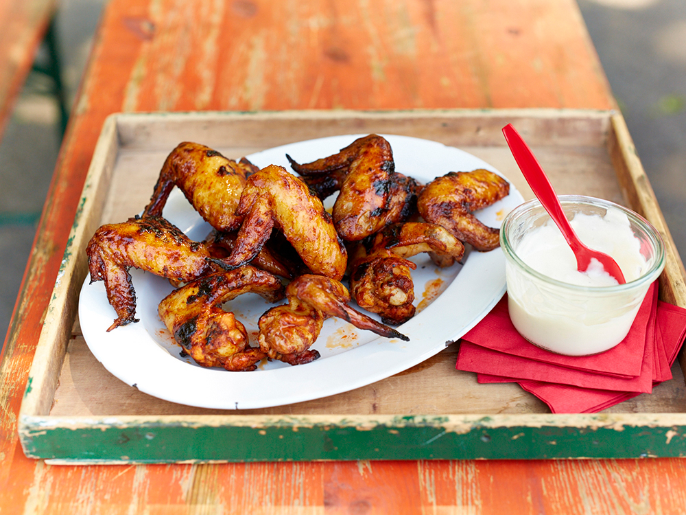 Quick Hot Wings with Blue Cheese Dip | Savory