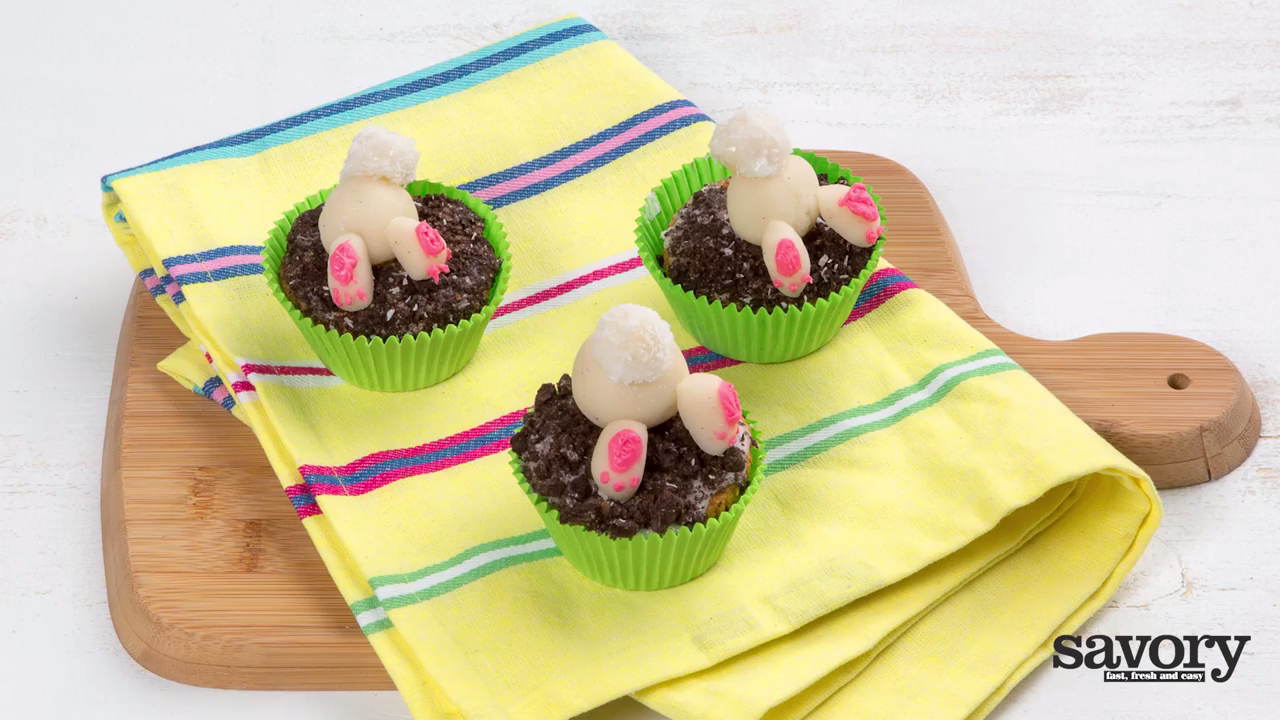 Bunny Butt Cupcakes | Savory