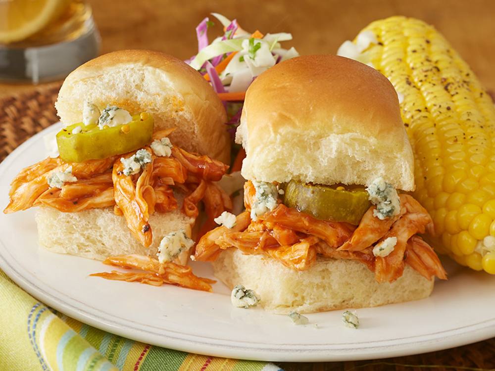 Tyson® Pulled BBQ Chicken Sliders | Savory