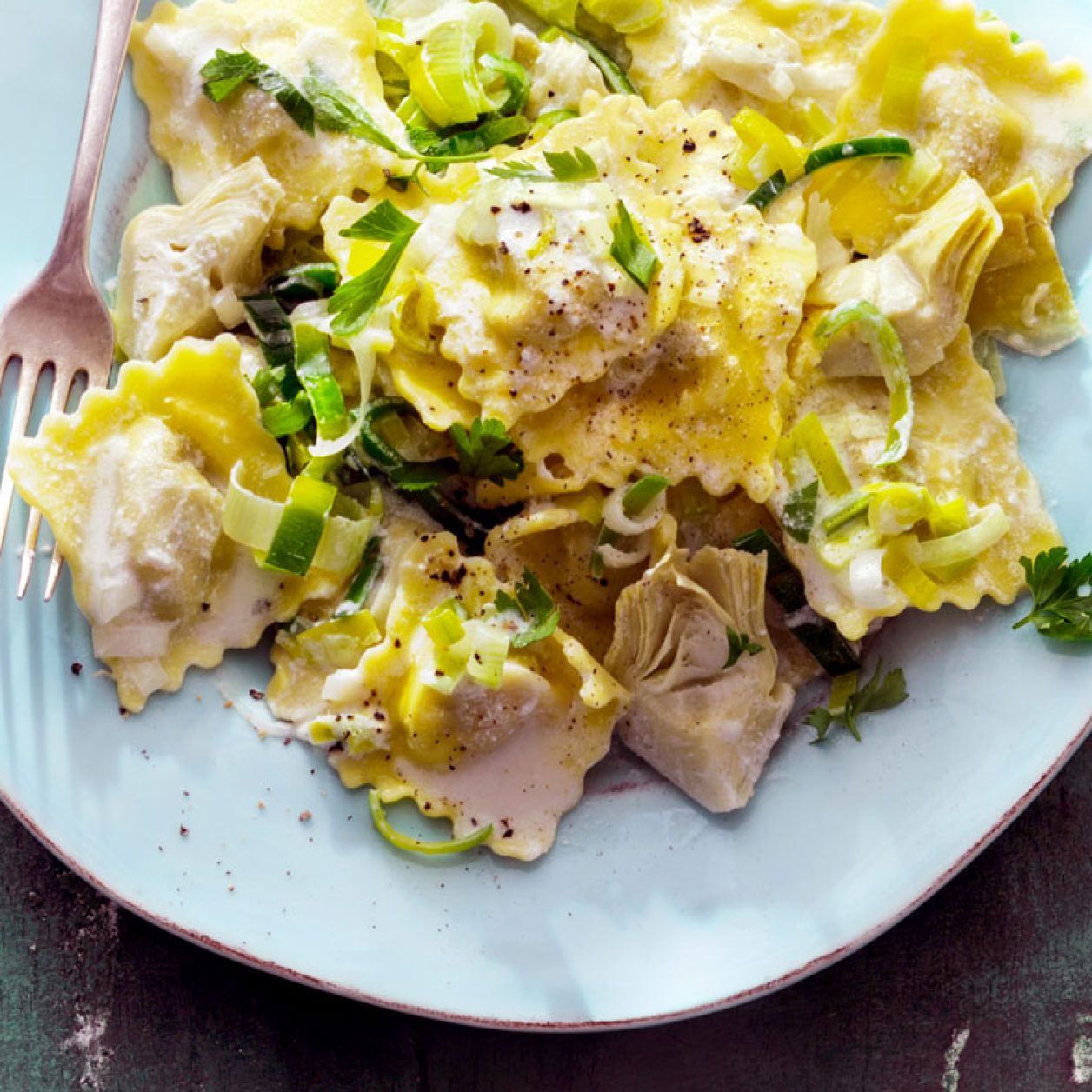 Ravioli with Artichoke and Ricotta Savory