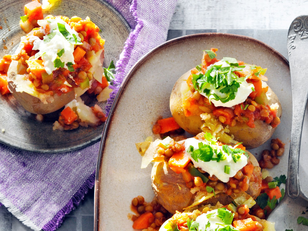 Vegetarian Sloppy Joe Baked Potato | Savory