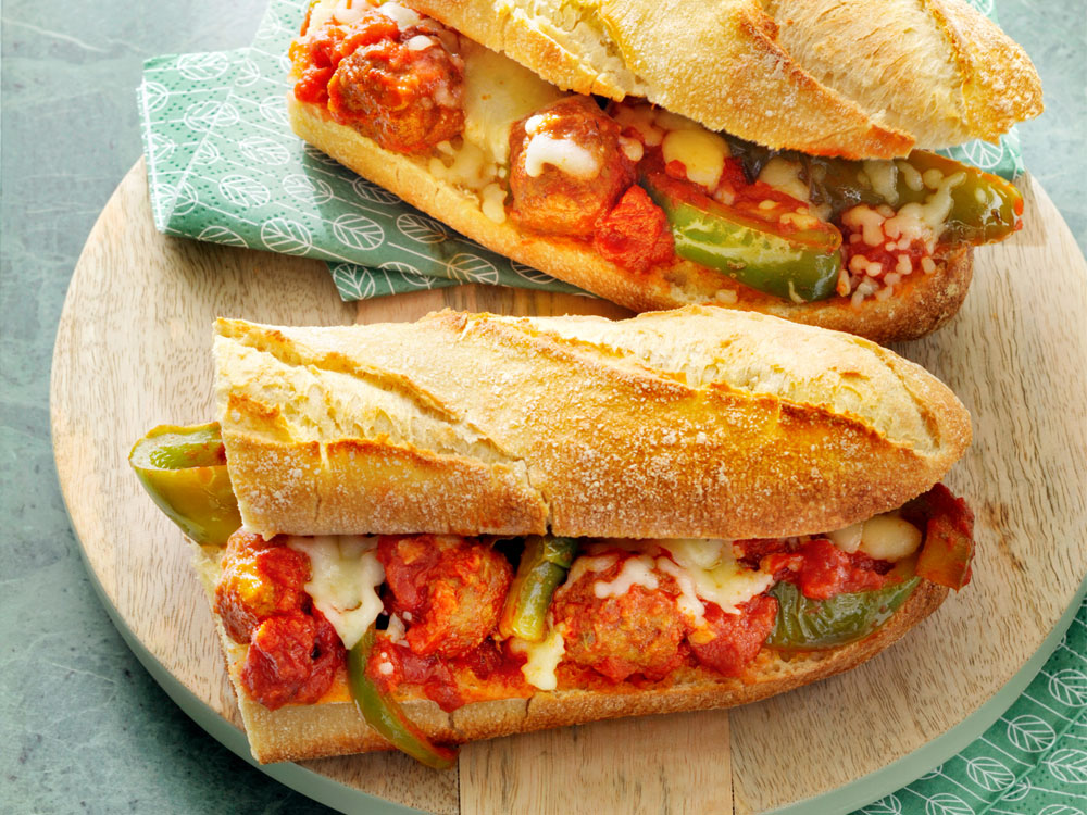 Easy Meatball and Pepper Heroes | Savory