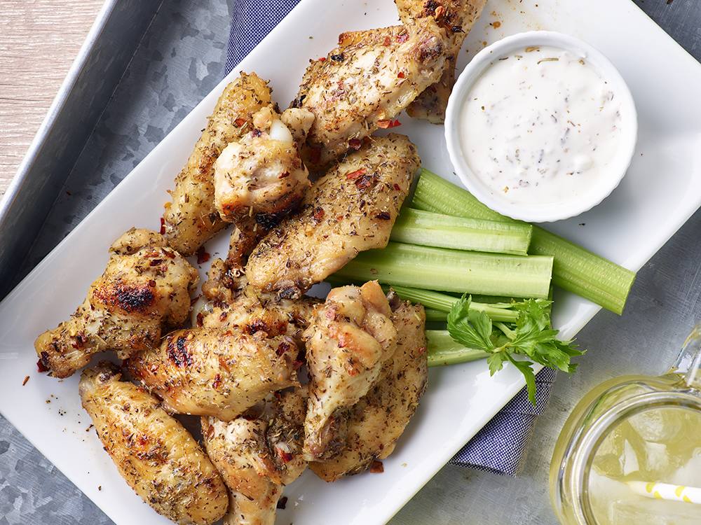Roasted Italian Style Chicken Wings | Savory