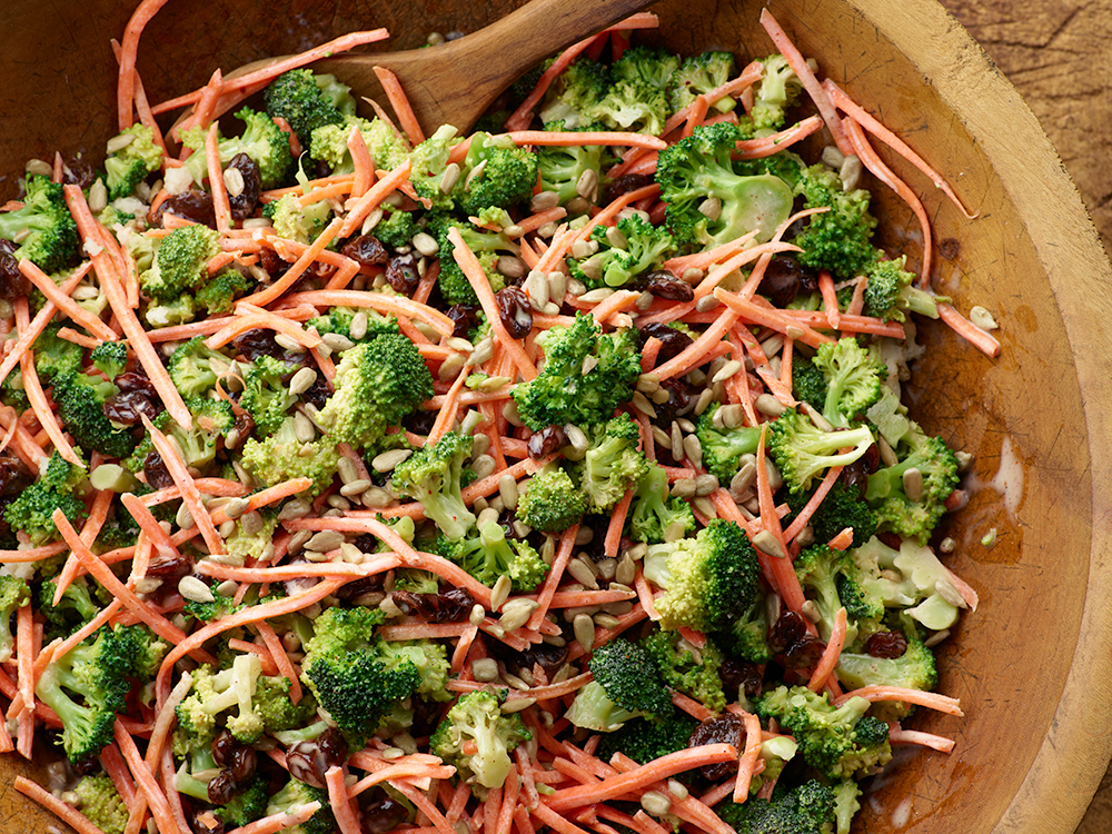 Broccoli Carron Raisin Salad Recipe