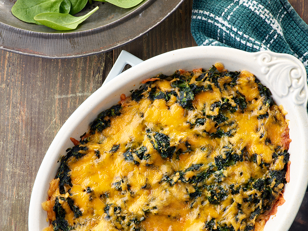 Cheesy Spinach Casserole | Savory