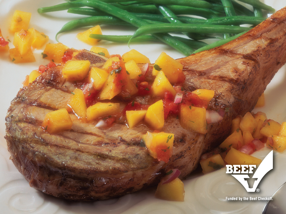 Citrus-Rubbed Veal Chops & Mango Salsa | Savory