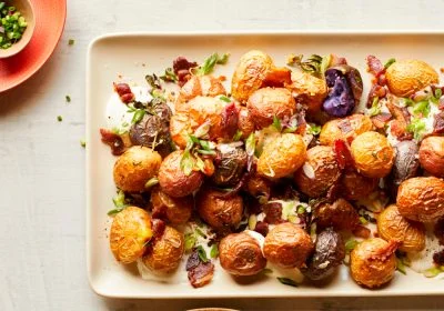 Roasted Baby Potatoes with Sour Cream
