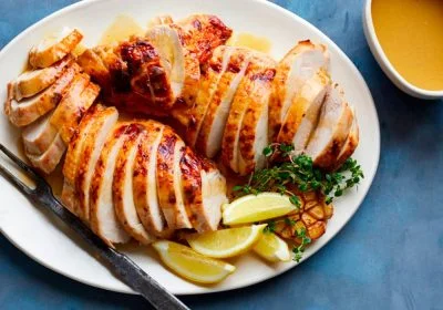 Slow Cooker Turkey Breast with Mustard Sauce