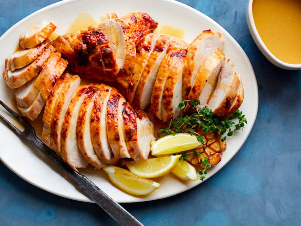 Slow Cooker Turkey Breast with Mustard Sauce | Savory