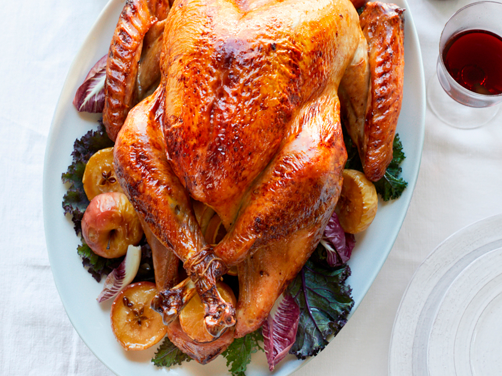 Cider-Roasted Turkey with Giblet Gravy | Savory